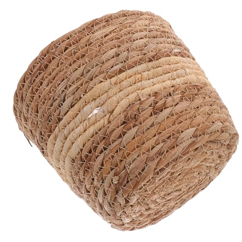 Tofficu Cesta Tejida de Junco Natural para Plantas con Forro Macetero Decorativo Interior de Resistente y Multifuncional para Almacenaje y Decoración Hogar