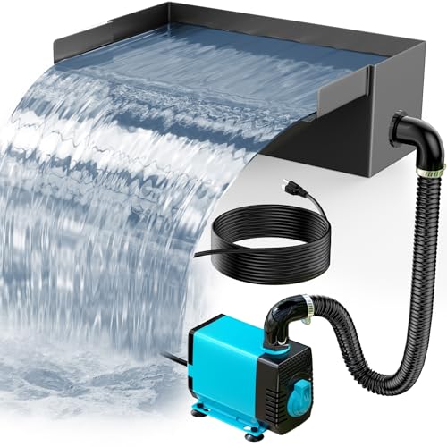 POPOSOAP Pond Waterfall Box with Pump Kit - Spillway