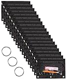 WODISON 18-Packs 3 Ring Pencil Pouch with Clear Window School Classroom Binder Pocket Case Office...