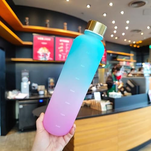 タイムスタンプ付き1000MLウォーターボトルスポーツジム飲料
