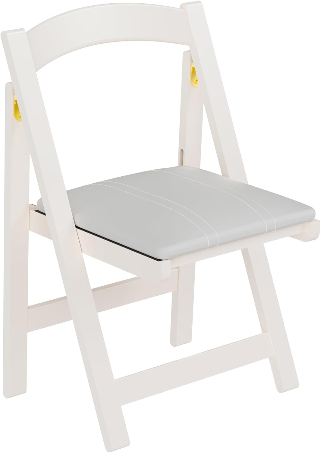wood folding chair foldable chair with padded seats folding chair for dining wooden folding chairs with cushion suitable for indoor and outdoor (cream)
