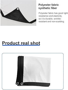 Projector Screen Projection Screens Thick 16:9 Ratio Black Background Milk Silk Projector Screen High-definition Outdoor smart home(84 inch)