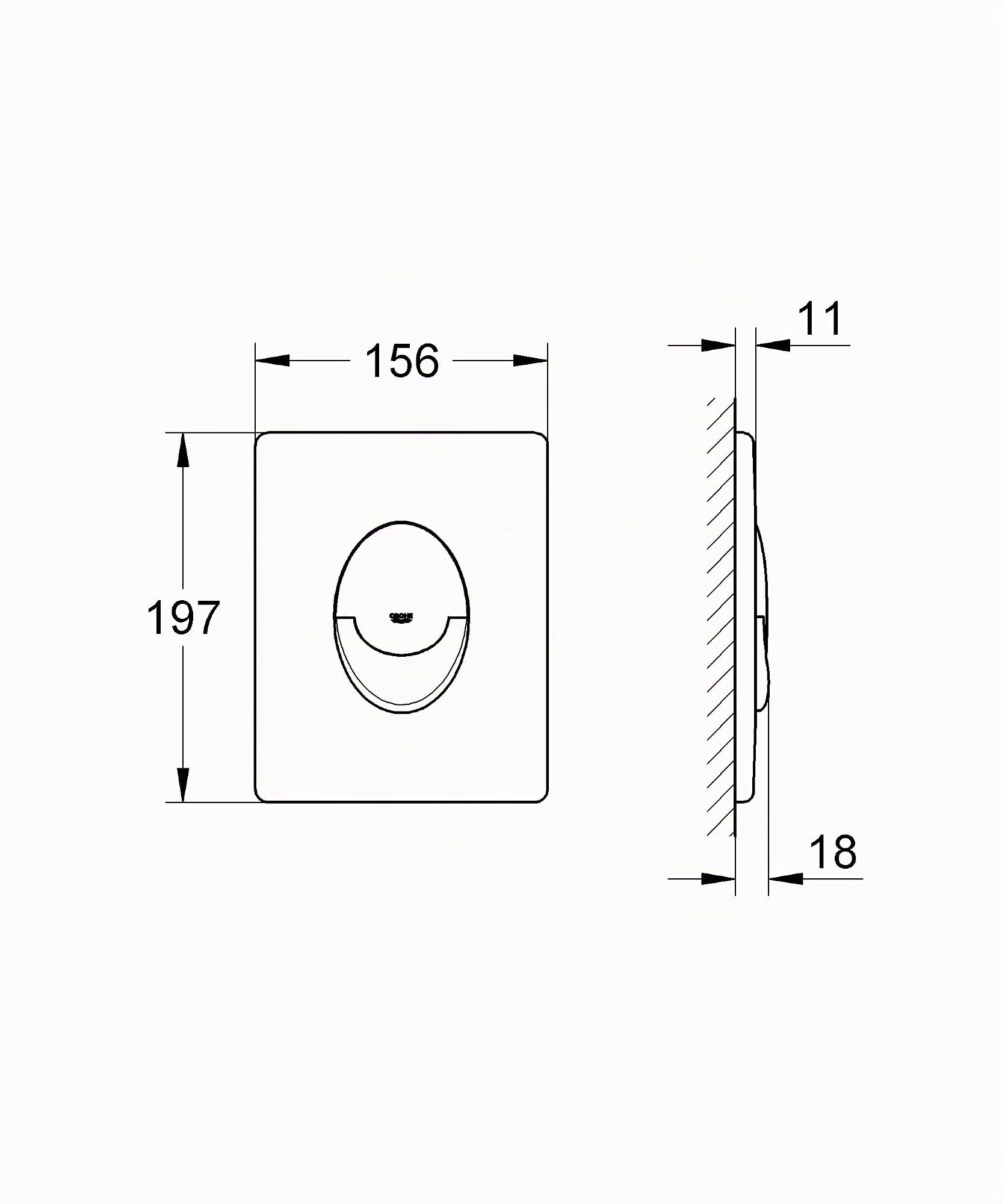 Grohe GRO38964SH0 Concetto Cisterna para inodoro