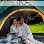 AKOZLIN Camping Tent 2 Person 2-in-1 Dome Tent UV50+ Double Layers Instant Pop Up with RainFly Water Resistant & Removable Outer Tarp for Hiking Camping Backpacking