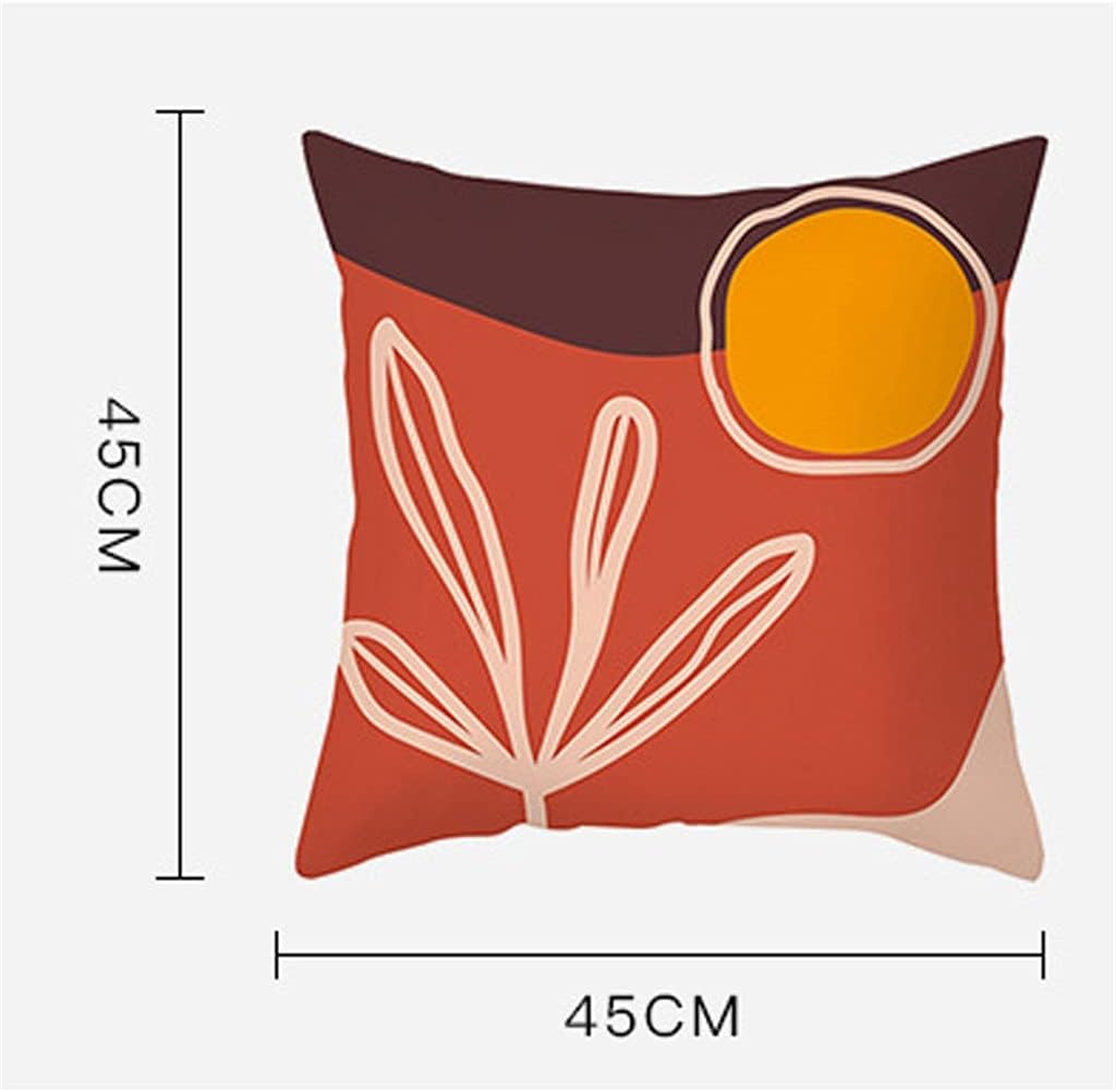 Nordic Abstract Geometric Flower Pillowcase Home Sofa Polyester Peach Cushion Cover Bedroom Hotel Car Decoration 45 * 45(Style B)