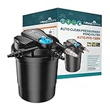allpondsolutions Auto Cleaning Pressurised Koi Fish Pond Filter with UV Steriliser Light all in one - Ponds Up to 12000 Litres - AUTO-PFC-12000