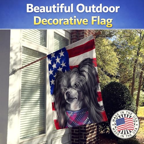 Drapeau maison Chien chinois à crête grand format canevas résistant intempéries multicolore