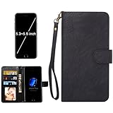  Dean Telefon Rückseite Entwickelt for iPhone 7 Plus oder darunter, Universal Da Vinci Texture Horizontal Flip Leder Stoßfeste Schutzhülle, mit Crad Slots & Brieftasche & Fotorahmen & Magnetschnalle &