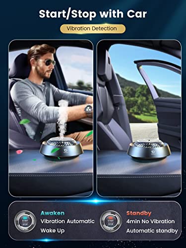 【Long Lasting Fragrant】Trudin Car Air Fresheners,【Relieve Stress&Keep Alert】 Car Essential Oil Diffuser With 3 Natural Essential Oils(Cologne, Floral, Marine),【Gift Choice】For Family Vehicle Vacation #TOP6