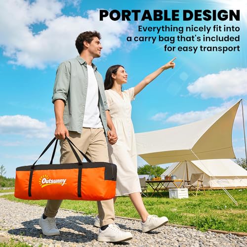 Outsunny 5-6 Person Outdoor Camping Tent, Family Tent with Lighting Hook, Carrying Bag for Camping, Hiking and Travelling, image 4