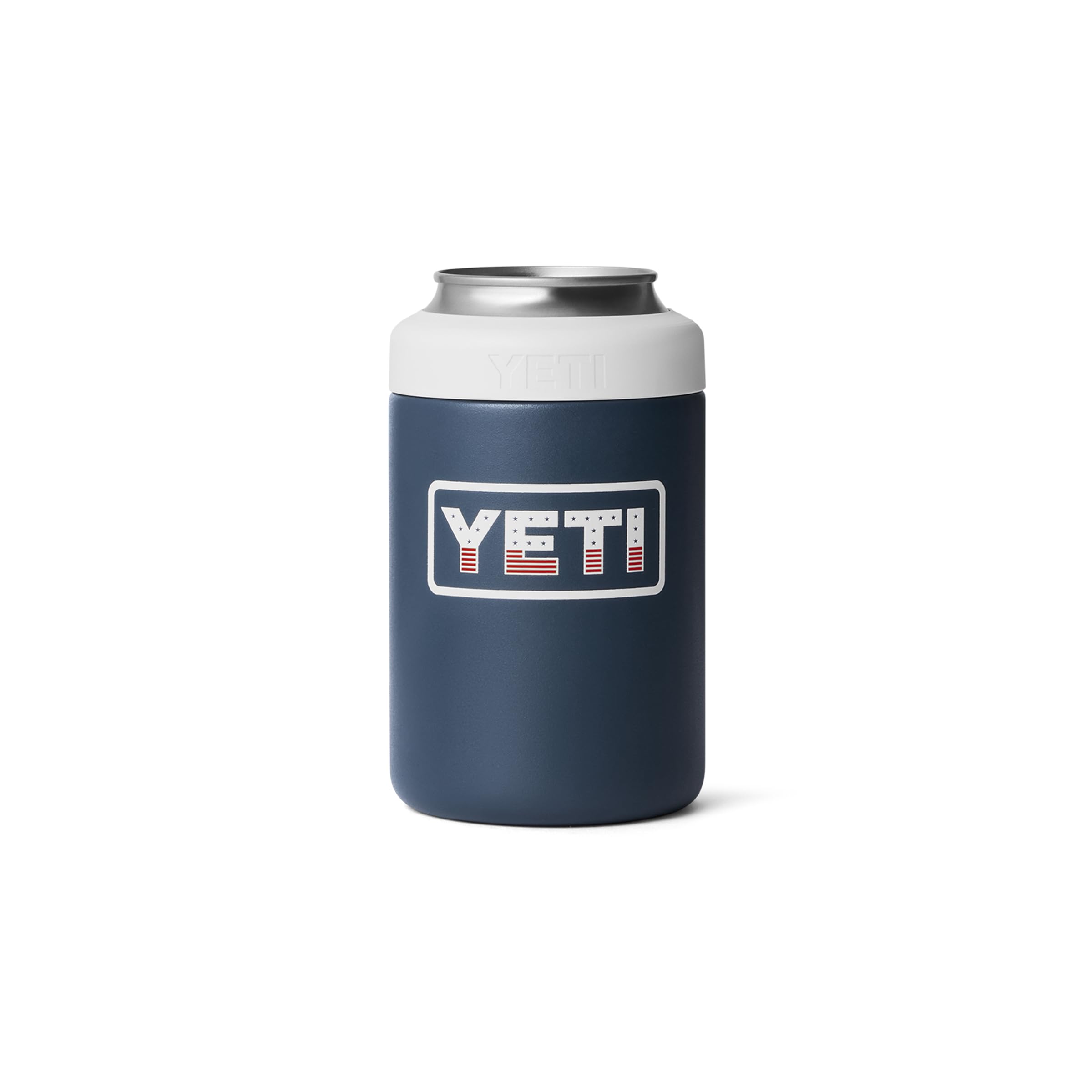 YETI Rambler 12 oz. Colster Can Insulator for Standard Size Cans, Navy/White/Badge