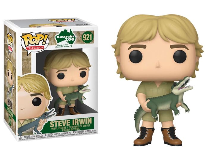 Funko Pop Crocodile Hunter + Protector: Pop! Figura de vinilo de TV (juego de regalo incluido con caja protectora de la marca ToyBop) (Steve Irwin con cocodrilo)