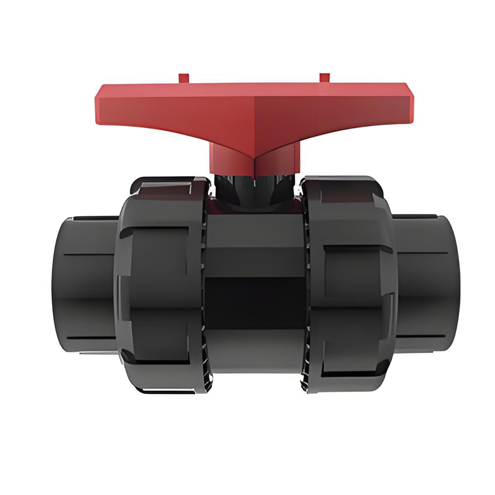 Water Line Control Double Union Ball Shutoff Fitting for Aquarium Hard Pipe Plumbing with UPVC Inline Access and Upkeep Double Union Ball Shutoff Aquarium Plumbing Fitting Upvc Inline Hard Pipe Water
