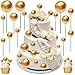 50 Stück Kugeln Kuchen Deko,Schaumkugeln Torte,Goldene Kugeln Torte,Ball Kuchen Cake Topper,Mini Ballon Kuchen,Kuchen Dekoration Kugeln,Ballon Kuchen Deko (Gold)