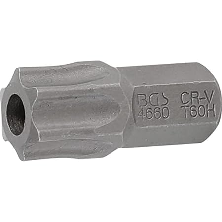 Embout BGS 4876 T60 - Profil Torx, 10mm (3/8), Longueur 30mm, Acier Chrome Vanadium