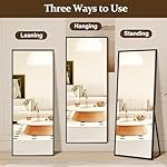 Full Length Mirror, 56"x18" Full Body Mirror Wall-Mounted or Freestanding for Bedroom, Living Room, or Cloakroom, Shatterproof, Easy Assembly - Image 3