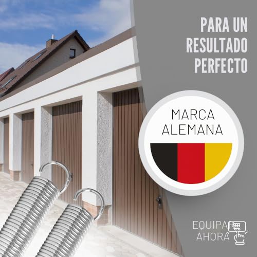 Miniatura 7 de Par De Muelles Para Puerta De Garaje 2 Unidades De Resorte De Tracción Universal, Disponible En 9 Tamaños Diferentes, Muelles Galvanizados Para Puerta De Garaje De Acero Al Manganeso 535 X 50 X 6,3
