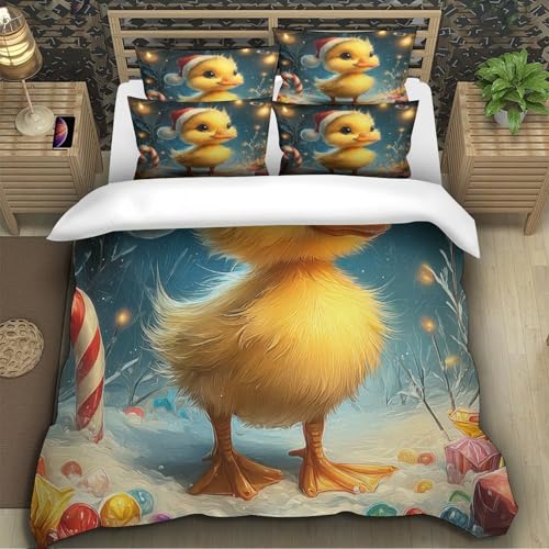 Housse de couette caneton de Noël en microfibre durable 200x200 - 5