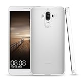 Huawei mate 9 Funda, KKtick Cristal Claro Absorción TPU Parachoques Carcasa Case y Anti-Arañazos Flexible Transparente Funda protectora para Huawei mate 9 5.9" cover