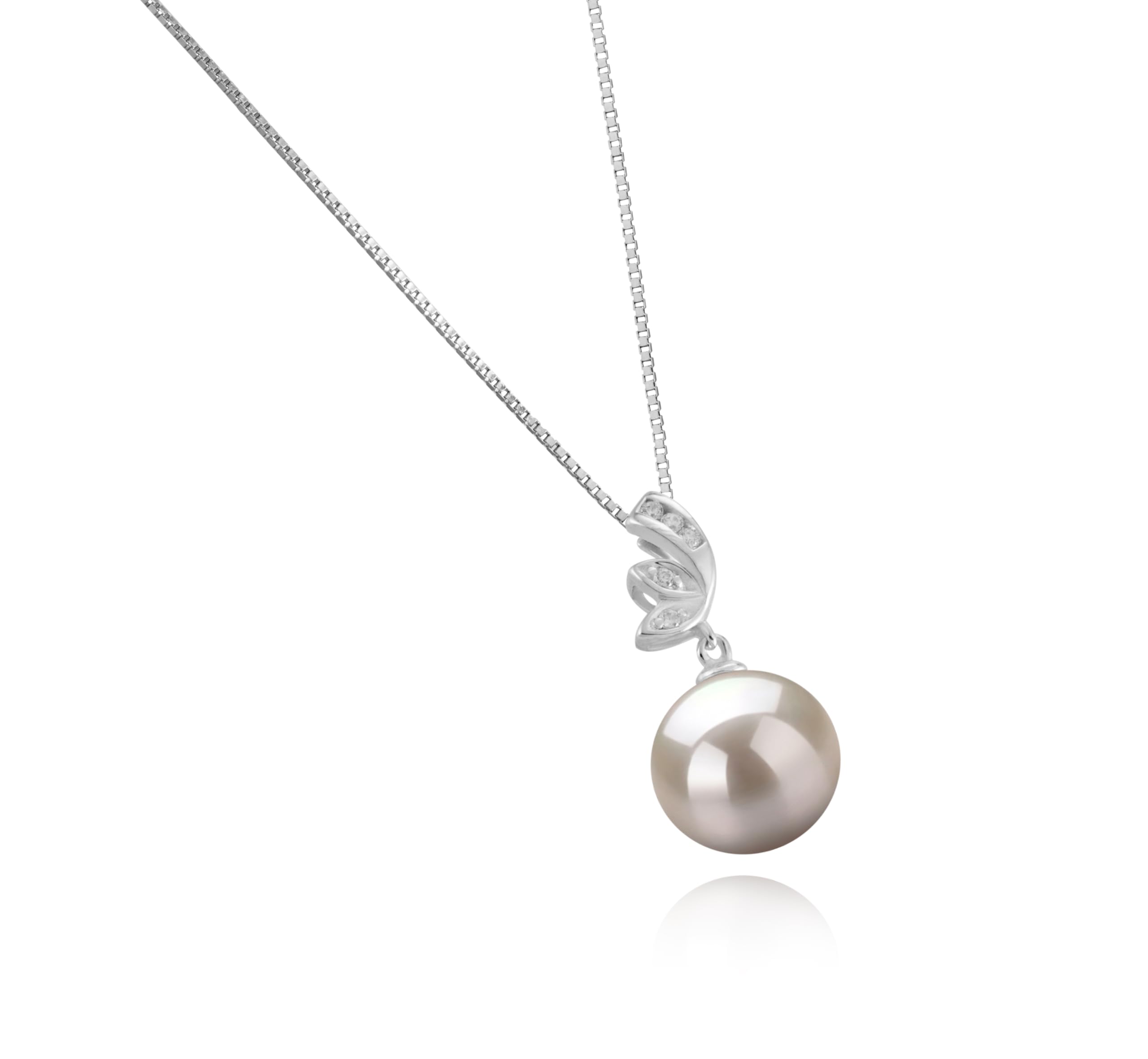 Justine White 10-11mm AAAA Quality Freshwater 925 Sterling Silver Cultured Pearl Pendant For Women