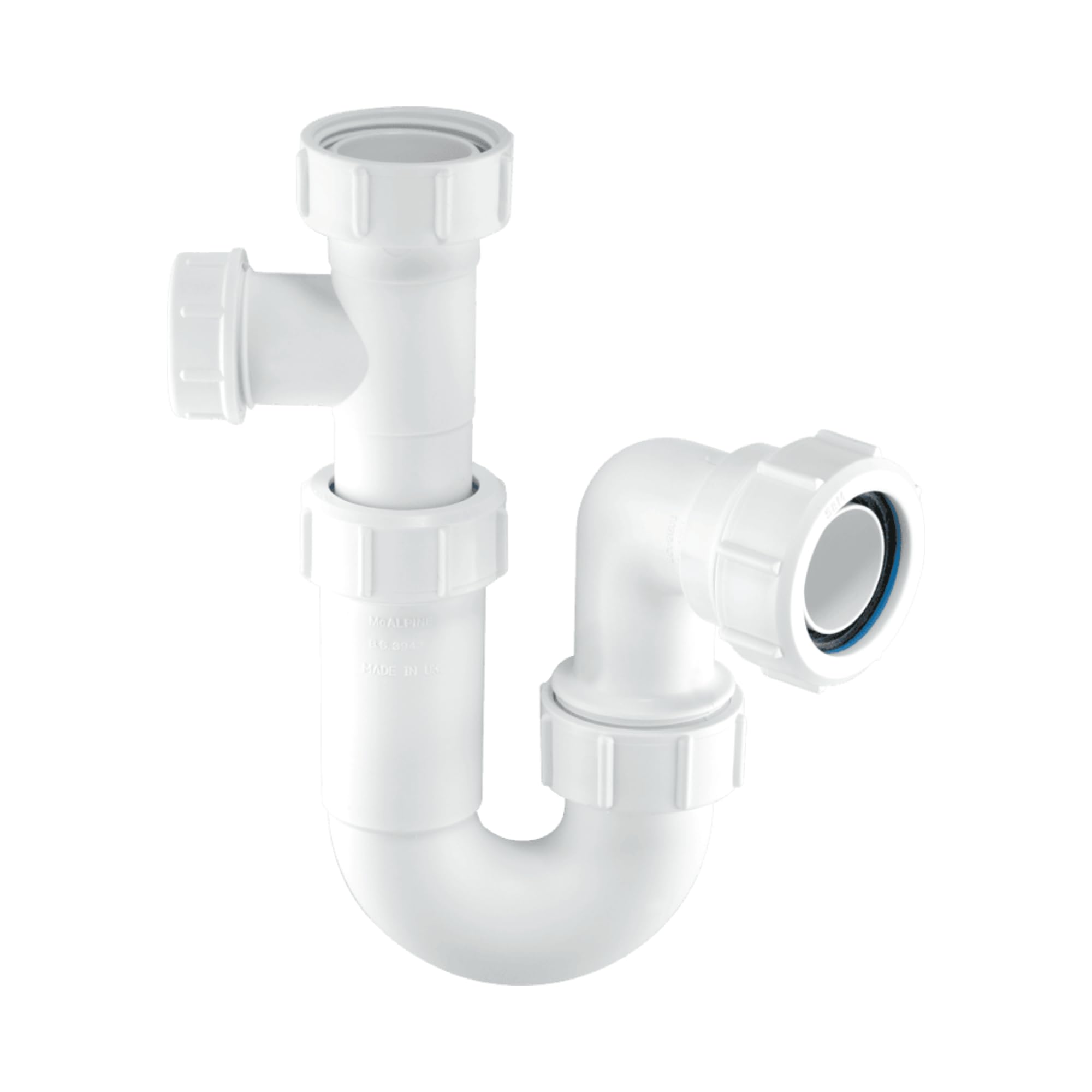 McAlpine 75mm Water Seal Multifit Outlet Tubular Swivel Basin Trap - ASA10-SP - Versatile for Plumbi