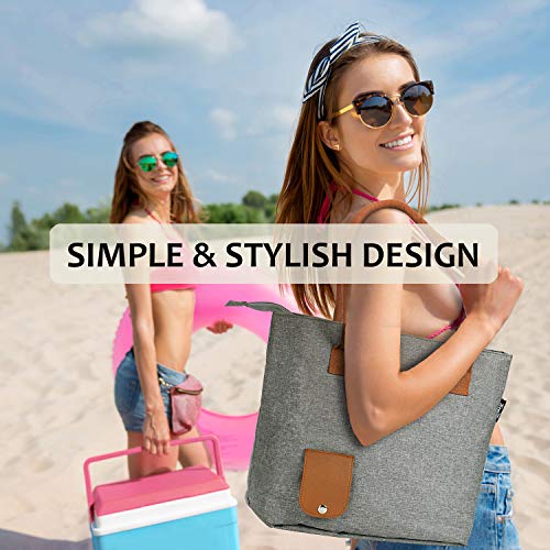 image for Tirrinia Wine Purse Beach Bag with Hidden Dispenser, Insulated Large W