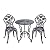 C/G 3 Piece Bistro Set, Outdoor Patio Table, Anti-Rust Cast Aluminum for Front Porch & Yard (Antique Copper)