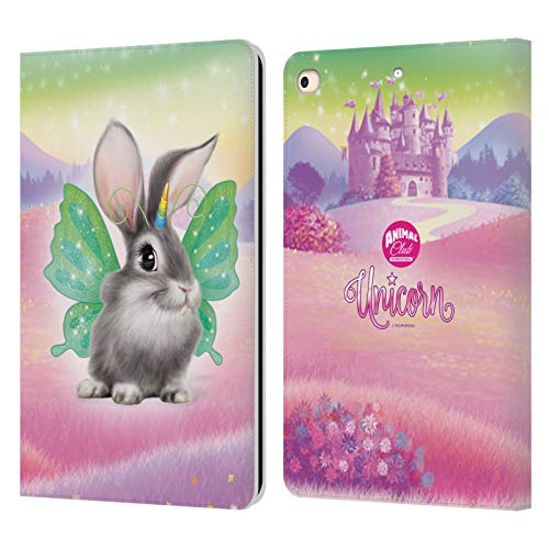 Étui portefeuille iPad 9.7 en cuir Animal Club International lapin licorne