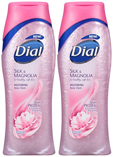 Dial Moisturizing Body Wash, Silk & Magnolia with Silk Protein and Magnolia Blossom, 16 oz, (Pack of 2)