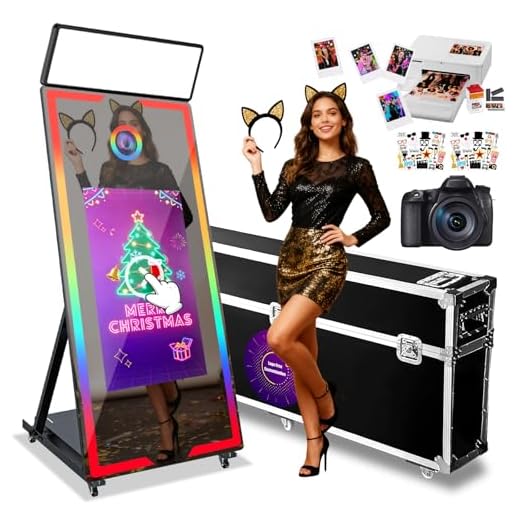 Elegant Portable Black Magic Mirror Booth