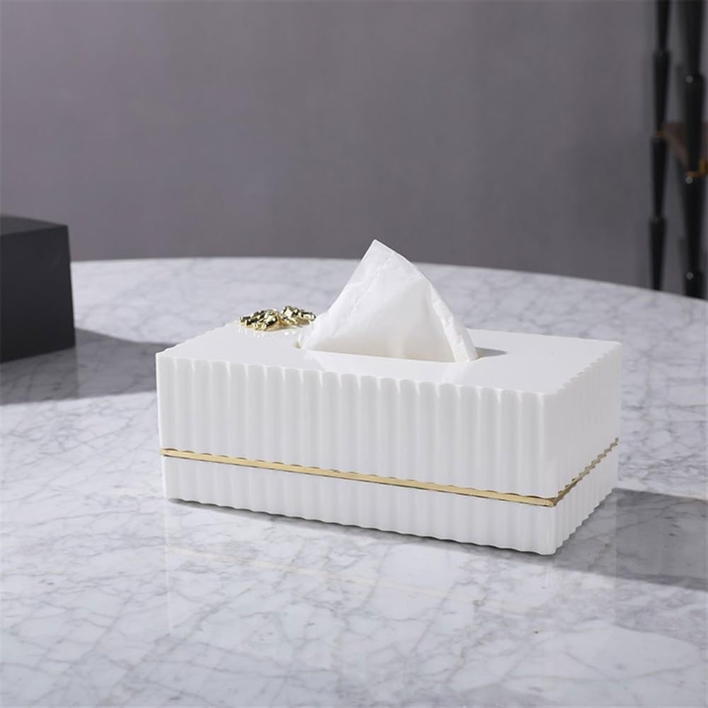 Porta fazzoletti Scatola for fazzoletti in resina for soggiorno, tavolo da pranzo, scatola for fazzoletti leggera, stile di lusso, tavolino da caffè, scatola for tovaglioli, ornamento Porta salviette(