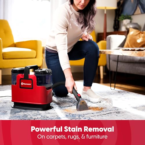 Image of Vacmaster Portable Carpet Upholstery Cleaner, with 15Kpa Suction, Self-Cleaning Tool and 3.5 inch Tough Stain Tool, Compact Stain & Odor Remover