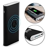 Cellonic Wireless Powerbank ★ 8000mAh ★ microUSB / USB Type C Input: 5V / 2A ★ USB Output: 5V / 2.1A ★ Qi Output: 5W / 1A