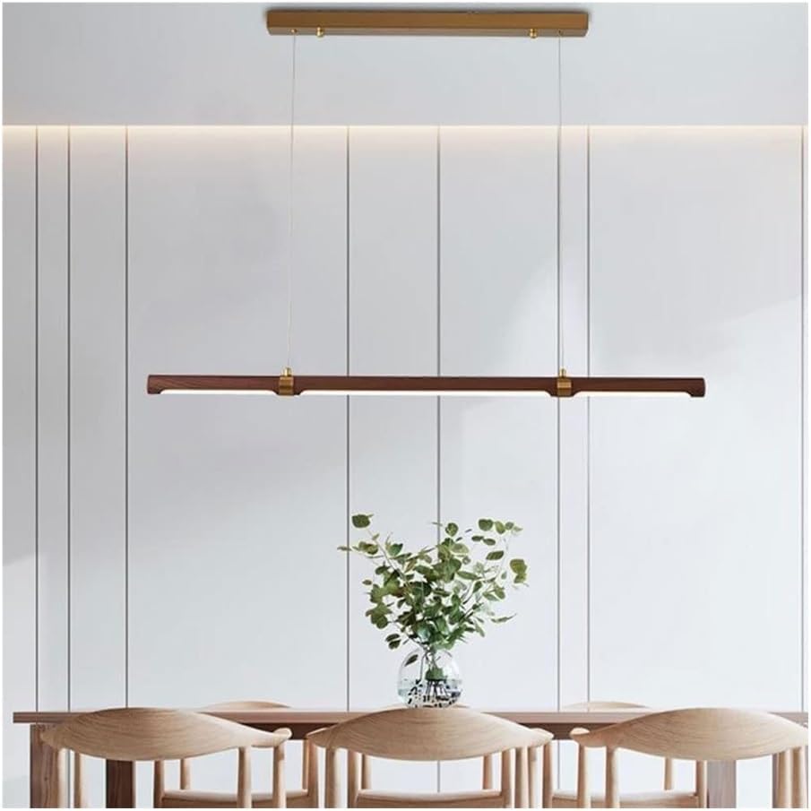 Lustre LED dimmable 39,4" au design linéaire rustique premium