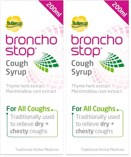 Bronchostop Cough Syrup - for the Relief of Any Cough - 200 ml (Pack of 2) option