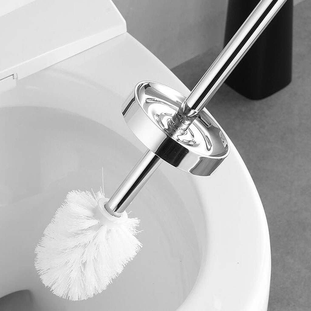Toilet Brush Toilet Brush Black Toilet Brush and Bracket Stainless Steel Handle Toilet Brush Set Bathroom Cleaning Long Handle Toilet Toilet Brush and Holder