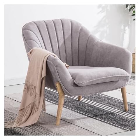 Warmiehomy Modern Grey Suede Armchair Cover