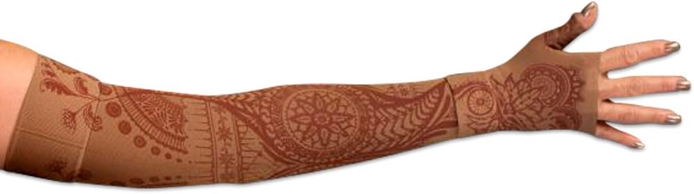 Lympediva Bodhi - Mocha Compression Armsleeve Only (hand not included) 30-40 mmHg Medium with Diamond Band