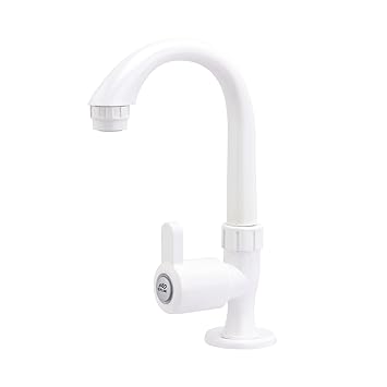 NJ FLOW Superb Swan Neck Cock 100% PTMT || Hot & Cold Water Easy Flow || Kitchen, Bathroom, Wash Basin and Outdoor Faucet || Wall Mounted Superb Swan Neck Cock