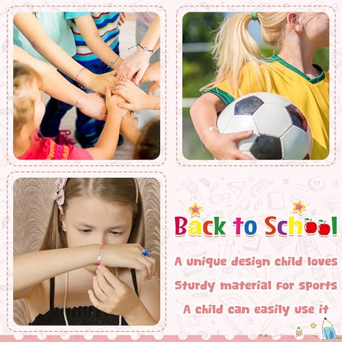 Image of EOBOH Back to School Supplies, Back to School Bracelet Mommy and Me, Prek Matching Wish Bracelets Set, Adjustable Bracelet for Boys Girls Gifts Stuff Bulk