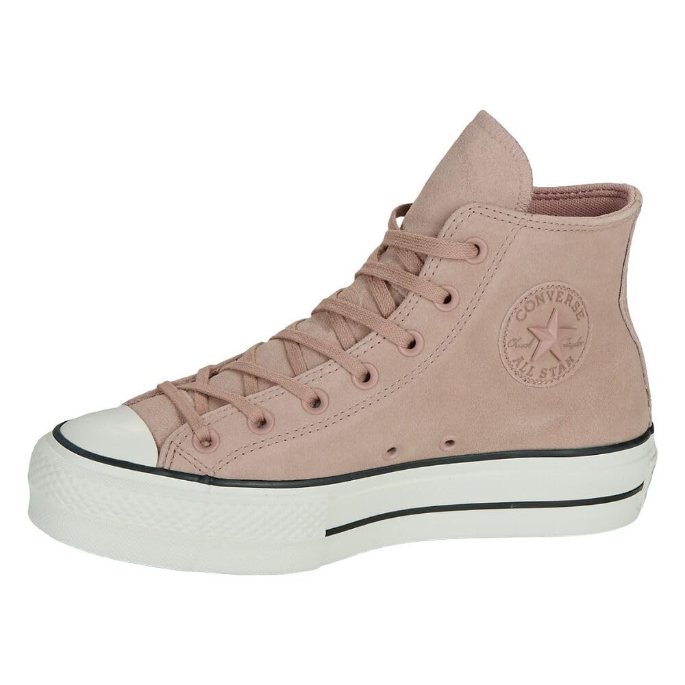 Converse Chuck Taylor All Star Lift Hi, Zapatillas de Ante, Color Rosa Dried Earth, Plataforma, Uso Diario