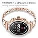 TRUMiRR Band for Fossil Women's Gen 6 42mm / 5E 42mm / Gen 4 Venture HR/Charter HR Smart Watch, 18mm Diamond & Stainless Steel Watchband Jewelry Strap for Fossil Stella/Carlie Gen 6 Hybrid Rose Gold