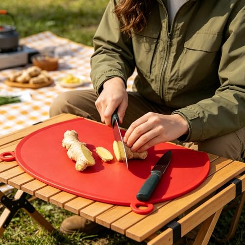 Tablas de cortar de cocina para carne y alimentos con alfombrilla de silicona 3