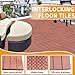 44 Warm and Romantic Style Plastic Interlocking Deck Tiles, Standard Size 11.8 