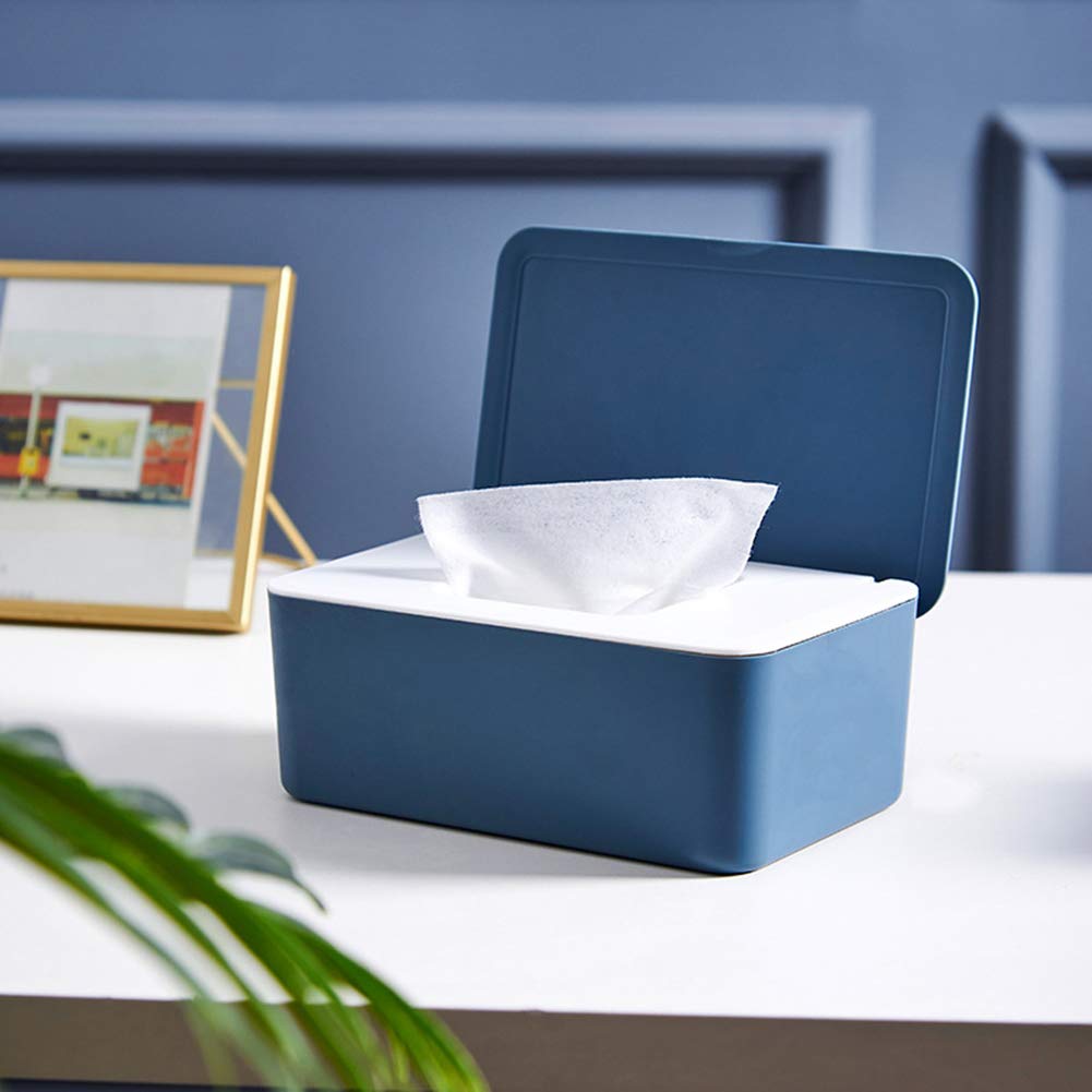 wastreake Wipes Dispenser Holder, Dustproof Tissue Storage Box Case Wet Wipes Dispenser Holder with Lid for Home Office Desk (Black) : Baby