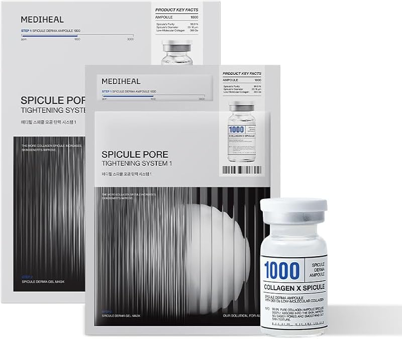 Máscara de hidrogel MEDIHEAL Collagen Spicule 1000ppm, conjunto com 4 unidades