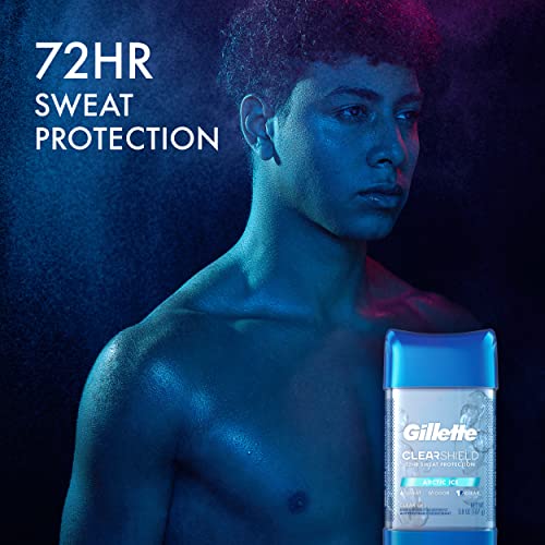 Gillette Antiperspirant And Deodorant For Men, Clear Gel, Artic Ice, 3.8Oz #TOP3