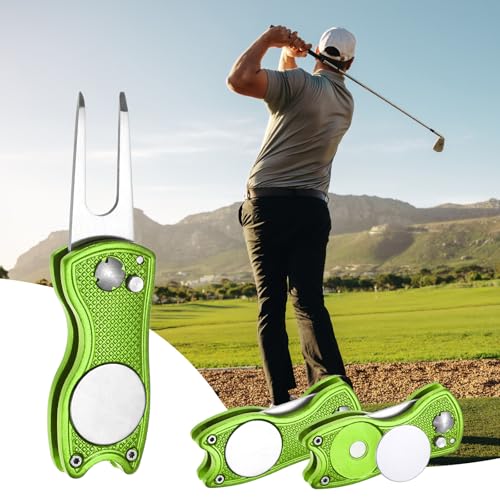 Regalos de golf originales con este set de arreglapiques plegables de 4 piezas cian 2