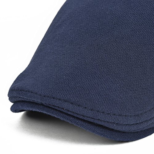 Voboom Men Newsboy Cap Cotton Flat Ivy Gatsby Driving Hat (Navy) #TOP6