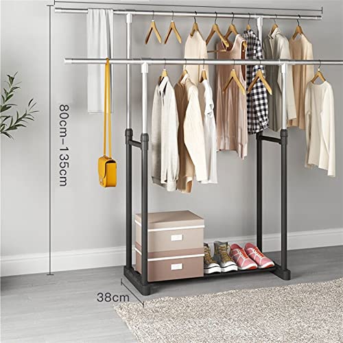 Porte-vêtements double tige réglable pour optimiser l'espace - 2